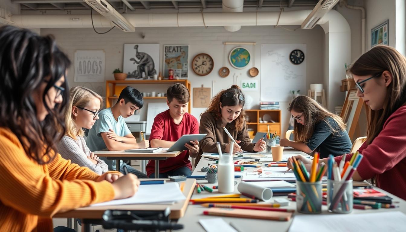 Modern university campus for students