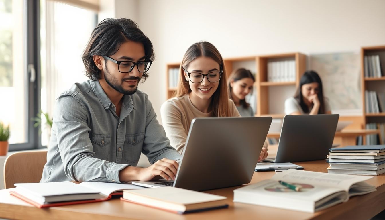 Digital learning platform with online study materials